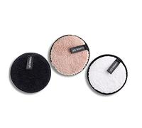 Veemoon 3pcs Makeup Remover Puff Washable Cleansing Towels for Deep Facial Clean Makeup Pads White Coffee Black