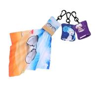Veemoon 3pcs Microfiber Eyeglass Cleaner Cloths with Keychain Reusable Soft Fiber Wipes for Lenses Screens and Sunglasses Portable Cleaning Tool for Glasses and Electronic Devices