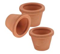 Veemoon 3pcs Mini Red Terracotta Succulent Planters Set - Tiny Retro Ceramic Flower Pots for Indoor Cactus, Herbs, Desk and Window Sill Decoration, Small Tabletop Plant Containers