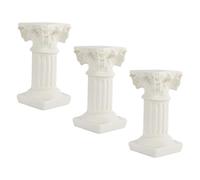 Veemoon 3pcs Mini Roman Pillars for Decoration Vintage Style Miniature Greek Columns Statue Set Photo Props Home Desktop Garden Ornament