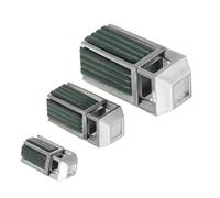 Veemoon 3pcs Miniature Garbage Bin Models with Swing Lid, Plastic Small Trash Can Set in 1:75, 1:100, 1:150 Scale, Stable Base and Realistic Appearance for Model Scenes and Architectural