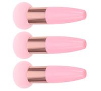 Veemoon 3pcs Mushroom Makeup Sponge Applicator with Handle, Soft and Comfortable Pink Cosmetic Sponges for Makeup Application, Stable Grip Powder Puff for Dry and Wet Use