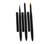 Veemoon 3pcs Nail Art Brush Set Ultrafine Liner Gel Polish Friendly Flat Nail Gradient Pen for Detailed Floral Patterns at Home Salon Use