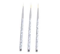 Veemoon 3Pcs Nail Art Brush Set with 11/15/20Mm Liner Pens for Manicure Fine Nail Drawing Tools for Marbling Suitable for Gel