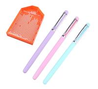 Veemoon 3pcs Nail Art Dotting Pen Rhinestones Picker Set Manicure Dotting Tools for Women Diy Nail Decoration Purple Green Pink Colors