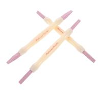 Veemoon 3pcs Nail Cuticle Pusher Nail Polish Stone Art Pen Dualhead Design Fine Polishing Portable Plastic Manicure Tool for Care