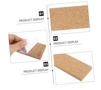 Veemoon 3Pcs Natural Cork Bulletin Board Strips Self-Adhesive Frameless Memo Bars for Office Wall Decoration Easy to Install Non-Slip Pushpin Organizer Classic Wood Color