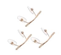 Veemoon 3pcs Nose Bridge Pads for Rimless Eyeglasses Metal Replacement Glasses Nose Bracket Repair Accessories Stable Frameless Glasses Holder for Secure Support