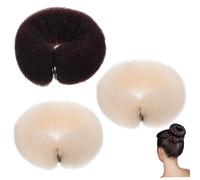 Veemoon 3pcs Nylon Hair Curler and Bun Maker Set Flexible Curl Roller Hair for Diy Styling Ponytail Holder for Women’s Easy Updo and Everyday Use Random Color