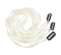 Veemoon 3Pcs Pearl Hair Chain Accessories Elegant Hair Jewels for Braids Stylish Hair Styling Tools for Women for Friends and Family Durable and Charming Hair Extensions