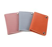 Veemoon 3pcs Portable Nail Drill Bit Organizer Bag with Clear Display Manicure Tool Storage Case in Blue Pink Orange Portable Storage for Mobile Nail Services