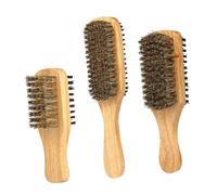 Veemoon 3pcs Professional Beard Brush Double-sided for Barbers and Personal Grooming Nylon Bristles for Beard and Hair Styling Replacement Mustache Brush