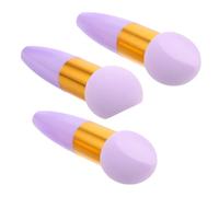 Veemoon 3pcs Puff of Diagonal Cutter Makeup Foundation Sponges Handle for Powder Application Soft Reusable Cosmetic Sponge Tool for Face Blending