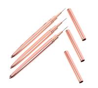 Veemoon 3pcs Pull Line Brush for Nail Art Design Thin Liner Brushes for Gel Nails Gold for Home Salon Manicure and Essentials