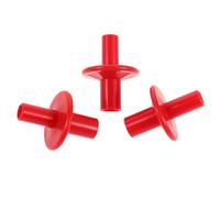 Veemoon 3Pcs Red Plastic Double Head Cymbal Sleeves Drum Set Accessories with Hi-Hat Clutch Washer Grommets Cymbal Stand Protectors for Drum Kit Maintenance