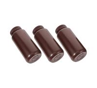 Veemoon 3pcs Refillable Sample Bottles 500ml Plastic Reagent Bottles with Lids Laboratory Chemical Storage Containers for Medicine and Liquid Preservation