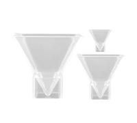 Veemoon 3pcs Resin Pyramid Silicone Mold Epoxy Pyramid Casting Mold Creative Artistic White Silicone Shape Versatile DIY Use Resisting Deformation for Home Décor