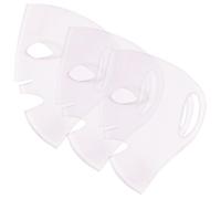 Veemoon 3pcs Reusable Silicone Covers with Ear Hooks Stretchable Facial Applicators for Skincare and Beauty Care, Light Pink