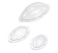 Veemoon 3Pcs Rugby Cake Molds Food-Grade DIY Candy Chocolate Baking Moulds Heat-Resistant for Uniform Dessert Decoration