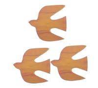 Veemoon 3pcs Rustic Wooden Dove Wall Art Decorative Peace Pigeon Ornaments for Home Nursery School Wall Hanging Symbolic Bird Decor for Living