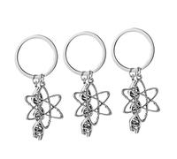 Veemoon 3pcs Science Keychain Microscope and Flask Charms Chemistry Teachers Science Enthusiasts and Academic Professionals Unique Teacher Appreciation Present