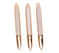 Veemoon 3pcs Self-adhesive Eyeliner Pencils Set Gold Silver Leopard Glitter Colors, Soft Tip Liquid Eye Drawing Pens, Smudge-proof Makeup Eyeliners for Women Daily Use