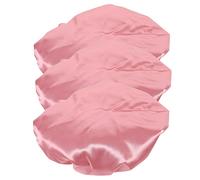 Veemoon 3pcs Shower Caps for Women Pack Peva Thickened Double Layer Bath Hats Elastic Band for Long Hair Spa Cover Makeup Braids Curls and Shower Use