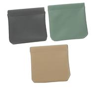 Veemoon 3pcs Small Travel Makeup Bags Portable Cosmetic Pouches for Women Lightweight Mini Storage Organizer for Skincare Toiletries and Daily Essentials Khaki Olive Green and Dark Gray