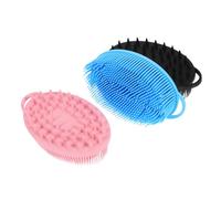 Veemoon 3pcs Soft Silicone Body Scrubber Dual Sided Exfoliating Bath Brush for Deep Cleansing Gentle Skin Care Ergonomic Shower Tool for Sensitive Skin Easy to Rinse Durable