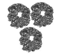Veemoon 3pcs Sparkly Sequin Hair Scrunchies for Women Moderate Elasticity Ponytail Holders Stylish Hair Ties for Parties Festivals Daily Wear Versatile Management Accessory