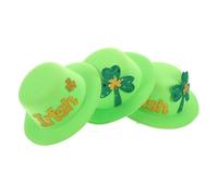 Veemoon 3PCS St Patricks Day Hair Clips Lightweight Green Hat Barrettes for Women Irish Party Accessories Shamrock Hair Pins for Costume and Festival