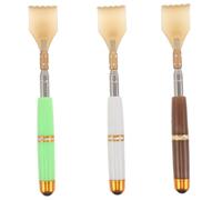 Veemoon 3pcs Telescopic Back Scratcher for Seniors Extendable Retractable Lightweight Itch Relief Massager Stick Ergonomic Metal Self Massage Tool