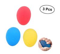 Veemoon 3pcs TPR Hand Grip Balls Set for Stress Relief and Finger Exercise Blue Red Yellow for Hand Therapy Rehabilitation and Strength Training