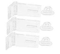 Veemoon 3pcs Transparent Acrylic Hinge Buckle Door Latch Clear Corner Lock for Doors and Windows Secure Closure Easy to Use