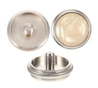 Veemoon 3pcs Trumpet Finger Button Caps Replacement Set Beige Press Cover for Standard Trumpet Keys Musical Instrument Accessory