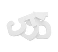 Veemoon 3pcs Unfinished White Wood Number Slices for DIY Craft Wall and Table Decoration Rustic Standing Number Sign Board for Wedding Birthday and Party Centerpieces