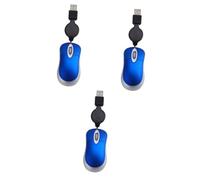 Veemoon 3pcs USB Mouse The Notebook Mouse Silent Wired Notebook Mouse Retractable Cable Shine Child