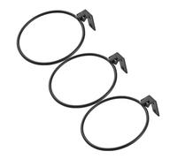 Veemoon 3pcs Wall Mounted Iron Flowerpot Brackets for Outdoor and Apartment Use, Easy to Install and Clean, Black Metal Ring Planter Holders for Garden Pots and Potted Plants