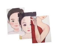 Veemoon 3pcs Washable Face Painting Practice Boards Realistic Human Face Shape Makeup Stencil Templates for Beginners and Artists for Accurate Training