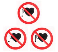 Veemoon 3pcs Waterproof No Use Warning Stickers, 100mm Diameter Vinyl Safety Warning Decals, round No Sign Labels for Industrial Safety and Hazard Prevention