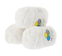 Veemoon 3rolls Crochet Spool Hand Knitting Yarn Cotton Yarn for Dishcloths Knitting for Crocheting Decorative Projects
