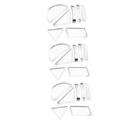 Veemoon 3sets 7pcs Concave Convex Optical Lens for Physics Teaching Transparent Glass Lenses for Science Experiments Teaching Tools for Light Properties Understanding 7pcs*3