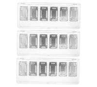 Veemoon 3sets Empty Eyeshadow Box Acrylic Palette for Contouring Makeup Organizer DIY Eyeshadow Palette Replacement Pans for Blush Powder Mixing