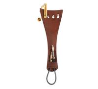 Veemoon /4 Brown Rosewood Violin Tailpiece with Integrated Metal Fine Tuners for Accurate Pitch Adjustments, Comfortable Touch, Fish Eye Style, Smooth Handmade Finish Replacement Part
