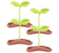 Veemoon 4 Pcs Bean Sprout Hair Clips Sprout Clips for Hair Woolen Yarn Cute Creative Design Delicate Female Friends Girl Stage Performance