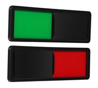 Veemoon 4 pcs Black Slider Door Indicator Signs with Film Restroom and Office Privacy Signs for Meeting Rooms Use Easy to Read Status Display