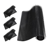 Veemoon 4 Pcs Chicken Nesting Box Pads for Egg Laying Hens, Reusable Black Plastic Hen Bedding Mats 12.58"x11.79" for Poultry Coop Nest Liners