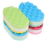 Veemoon 4 Pcs Loofah Sponges Gentle Body Wash Sponges for Effortless Cleaning Sized Bathing Accessories Vibrant Colors Comfortable Resilient Exfoliating Body Scrubbers