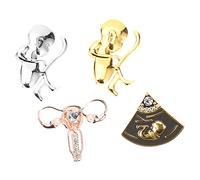 Veemoon 4 pcs Metal Human Body Organ Theme Lapel Pins Uterus Brooches for Women Decorative Clothing Accessories for Nurses and Medical Professionals