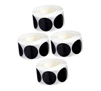 Veemoon 4 Rolls Self Adhesive Black Dot Stickers Writable Labels for Organizing Jars Pantries Kitchens for Color Coding and Labeling Projects